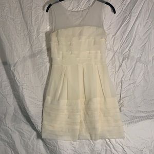 The Impeccable Pig Cream A-line mesh dress